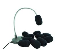 Copertura Antipolvere per Microfono Lavalier in Schiuma Nera 10 Pezzi | Lunghezza 35mm, Diametro Interno 10mm, Riduce Rumore del Vento e Respiri, per Streaming e Uso Wireless