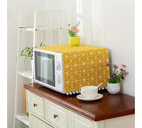 Copertura antipolvere per microonde, Accessorio per forno a microonde, Copertura protettiva per forno a microonde, Copertura antipolvere per cappa, Asciugamano antiolio, Scacchiera gialla