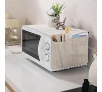 Copertura antipolvere per microonde, copertura antipolvere per forno a microonde, cappe per elettrodomestici da cucina, dotata di sacchetti su entrambi i lati per l'ufficio e la vita domestica (beige)