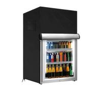 Copertura antipolvere per mini congelatore verticale, in tessuto Oxford 210D, impermeabile, per proteggere congelatori verticali e frigoriferi per bevande (nero, 56 x 58 x 86 cm)