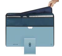 Copertura antipolvere per monitor iMac da 24 pollici, in pelle PU, antistatica, antipolvere, custodia protettiva per pannello LCD, LED, HD, copertura antipolvere per computer, con tasca posteriore