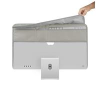 Copertura antipolvere per monitor iMac da 24 pollici, in pelle PU, antistatica, antipolvere, custodia protettiva per pannello LCD/LED/HD, copertura antipolvere per computer, con tasca posteriore
