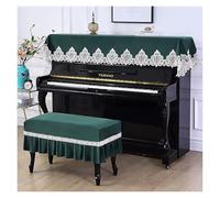 Copertura antipolvere per pianoforte, Copertura antipolvere Pianoforte elettronico verticale superiore alla moda semplice elegante(Green,Full)