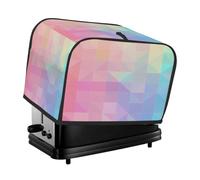 Copertura antipolvere per tostapane a 2 fette di arte geometrica rosa blu sfumata per macchina del pane, piccolo elettrodomestico da cucina