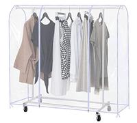 Copertura Antipolvere Traslucido per Stand Stender Appendiabiti con Rotaia Singola, Porta Abiti Trasparente con Copertura, Copertura Porta Abiti per Riporre (B,150 * 50 * 150cm)