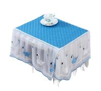 Copertura Antipolvere Universal Microwave Oven Covers Lace Oil Dust Proof Cover Kitchen Supplies(Blue)