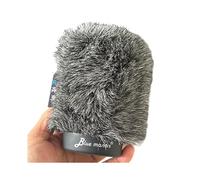 Copertura Antivento In Pelliccia per Microfono, Filtro Anti-, Ideale per Interviste, Microfoni A Canna Corta e per Esterni, 12 cm.