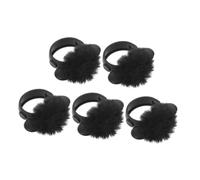 Copertura Antivento Pelosa 5 Pezzi per Microfono Lavalier Magnetica | Riduce Rumori Ambientali, Materiale in Plastica e Tessuto Felpato, Nero, per Oratori e Podcast