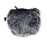 Copertura antivento per microfono compatibile con Blue Yeti Nano Elastic Band Design in bianco e nero Microfono peloso Manicotto antivento in pelliccia artificiale Microfono