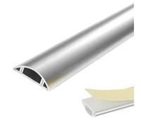 Copertura autoadesiva in alluminio per cavi, 100 cm, antiscivolo, previene i rischi di viaggio per soggiorno/ufficio/parete, 4,7 x 1,2 cm