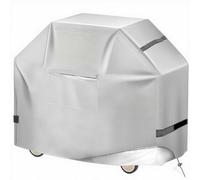 Copertura Barbecue 90/120/140/160 cm,Copertura Barbecue di Qualità Superiore per Barbecue a Gas Weber Genesis Serie 300,Coperture per Barbecue da Esterno 600D per Brinkmann,Argento,165x61x112cm