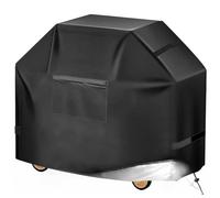 Copertura Barbecue 90/120/140/160 cm per Barbecue a gas Weber Genesis II, Serie LX 300 e Serie Genesis 300, Copertura Barbecue Resistente all'acqua e Allo Scolorimento 600D ,Nero,191x69x117cm