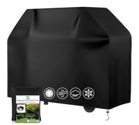 Copertura Barbecue da Esterno Copri Barbecue Impermeabile Tessuto Oxford 210D Telo per Barbecue Anti Polvere Neve Pioggia Sole Raggi UV(145x61x117cm Nero)