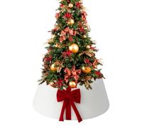 Copertura Base Albero di Natale Gonna Per La Base Della Pianta Di Natale | Collare Pieghevole per Albero di Natale Per La Casa Ufficio Appartamento Festa E Riunione Soggiorno Ingresso E Balcon Bianco