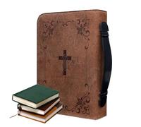 Copertura Biblica Vintage Per Donne - Custodia Protettiva In Pelle PU Con Manico E Cerniera | Eleganti Scritture Che Trasportano Borsa Per Chiesa, Viaggio E Devozione Quotidiana | Organizzatore Di Lib