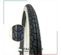 COPERTURA BICI 26 X 1.75 SLICK BIANCO NERO 44 559