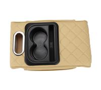 Copertura bracciolo auto 34x23x6cm, per BMW, beige e nera, 2pz