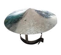 Copertura Camino, Cappello Camino, Cappuccio Camino in Ferro Bianco, Diametro Camino, condotti, Ventilazione, Cappuccio, Cappello Antipioggia, utensile Cappa