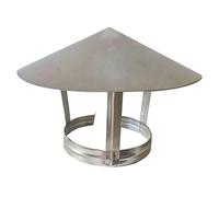 Copertura Camino, Cappuccio Camino, Cappuccio Protezione Antipioggia Tubi in Acciaio Inossidabile, Cappuccio terminale Tetto Condotto Ventilazione, Cappuccio Antipioggia, Fascia Regolabile, strumen