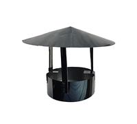 Copertura Camino, Cappuccio Camino, Cappuccio Tetto in Acciaio Inossidabile, condotti, Ventilazione, Cappuccio, Cappello Antipioggia, Cappuccio, utensile Nero