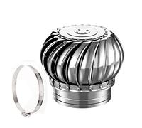 Copertura Camino, Cappuccio Camino Rotante in Acciaio Inossidabile 304, Spinner Anti-Corrente d'Aria discendente Si Adatta alla Maggior Parte dei comignoli Standard, Strumento Ventilazione a Turbin