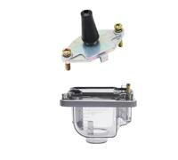Copertura carburatore per ciotola galleggiante per motocicli di tipo 21-34 mm compatibili con carburatori in metallo e plastica ZSDTRP(32-34mm sliver)