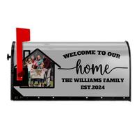 Copertura cassetta postale Personalizzati, Adesivo per cassetta postale personalizzato - Targhetta incisa autoadesiva, per esterni, giardino, cortile, casa