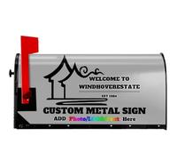 Copertura cassetta postale Personalizzati, Adesivo per cassetta postale personalizzato - Targhetta incisa autoadesiva, per esterni, giardino, cortile, casa