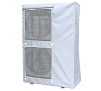 Copertura centrale per condizionatore d'aria, grande copertura esterna in tessuto Oxford 600D ispessito con rete di ventilazione per unità esterna, design a copertura completa (grigio, 92 x 36 x 135