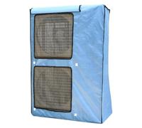 Copertura centrale per condizionatore d'aria, grande copertura esterna in tessuto Oxford 600D ispessito con rete di ventilazione per unità esterna, design a copertura completa (blu, 96 x 40 x 125 cm)