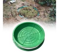 Copertura circolare invisibile portatile in resina, copertura per scarico esterno per prato e cortile, per pozzetto diviso e bacino delle acque reflue (100 cm)