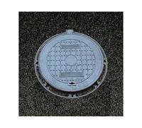 Copertura circolare resistente per pozzetto con telaio, copertura di scarico rotonda per uso esterno, ideale per vialetti e fossati sul marciapiede