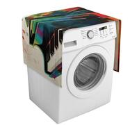 Copertura colorata per lavatrice con tastiera per pianoforte e musica, con tasche portaoggetti per lavatrice e asciugatrice, copertura antipolvere per frigorifero e cucina, decorazione per la casa