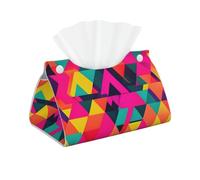 Copertura colorata per scatola di fazzoletti con stampa triangolare, per casa e auto, decorazione per la tua stanza con questa sorprendente copertura per scatola di fazzoletti