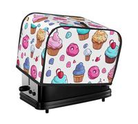 Copertura colorata per tostapane a ciambella, 2 fette, tostapane da dessert, accogliente, con tasca, antimacchia, antipolvere, protezione per piccoli elettrodomestici da cucina