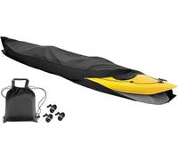 Copertura completa for, impermeabile e resistente ai raggi UV, 420D, for/canoa, for riporre al chiuso/all'aperto, barca, canoa, protezione solare, copertura antipolvere.(Black,10FT)