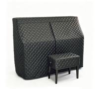 Copertura completa non-umidità per pianoforte verticale con coprisgabello | Fodera in cotone spesso, apertura centrale, copertura completa per pianoforte, Contro l'invecchiamento(DOUBLE CHAIR COVER)