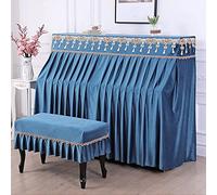 Copertura completa per pianoforte, Asciugamano alla moda decorato con volant Home Elegante fodera protettiva in 2 pezzi((two seat type))