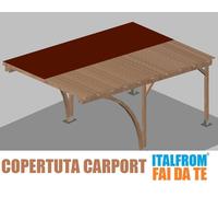 Copertura Completa Perline Tegole Canadesi per Carport in Legno Tettoia Auto 5x3