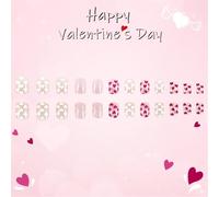 Copertura completa Stick On Nails ABS Manicure Decorazione Piazza Corta Per San Valentino Matrimonio Vacanze Festa Quotidiana