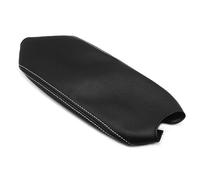 Copertura console centrale auto Per VW per Golf 6 2010 2011 2012 2013 Bracciolo centrale di controllo per dell'auto Rivestimento in microfibra e pelle(Black-white line)