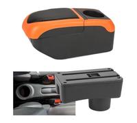 Copertura Console Centrale Per Toyota Per Aygo X Bracciolo Per Auto Parti Retrofit Bracciolo Per Scatola Portaoggetti Per Auto Rinforzo Braccio Dettagli Interni Rialzati(Black Orange)