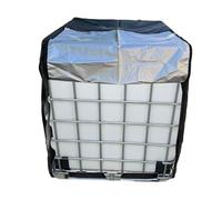 Copertura contenitore IBC - Borsa impermeabile da 275 galloni con chiusura lampo, resistente tessuto Oxford 210D | protezione solare per serbatoio 'acqua piovana da giardino da 1000 litri