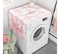 Copertura Copri Lavatrice Microonde Mobile Coprilavatrice Da Interno Antipolvere E Asciugatrice Salvaspazio Copri Frigorifero Diamante rosa 55 X 140cm