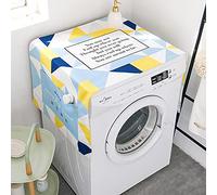 Copertura Copri Lavatrice Microonde Mobile Coprilavatrice Da Interno Antipolvere E Asciugatrice Salvaspazio Copri Frigorifero Triangolo blu e bianco 55 X 140cm