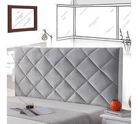 Copertura Copri Schienale Letto 1 Piazza E Mezzo, Copri Testiera Fodera Testata Matrimoniale, Indietro Soft Lavabile per Decorazione Camera, Grey-190cm