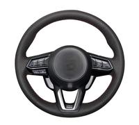 Copertura Copri Sterzo Coprivolante Cucito A Mano Nero Per Mazda Per CX-3 Per CX3 Per CX-5 Per CX5 2017 2018 Auto Coprivolanti(Red Thread)