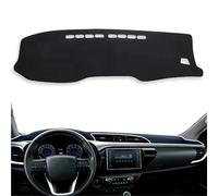 Copertura Cruscotto Per Toyota Per Hilux AN120 AN130 2015 2016 2017 2018-2024 Per Cruscotto Auto Tappetino Per Cruscotto Tappetino Parasole Tappeto Protettivo(LHD BLACK)