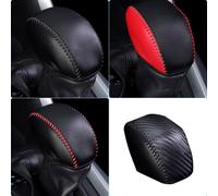 Copertura Cuffia Pomello Cambio In Pelle Per Toyota Rav4 Carbon Black