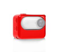 Copertura Custodia protettiva in silicone per Insta360 GO 3/GO 3S,Guscio manica protettore dello scomparto batteria copertura pelle resistente alla caduta accessori per GO 3/GO 3S (GO 3S - rosso)